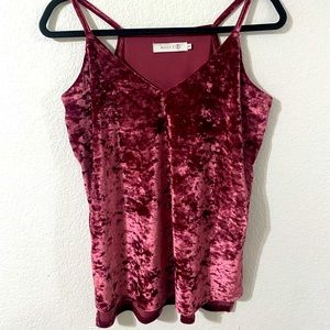 Velvet sleeveless top